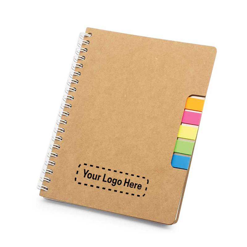 Spiral Notepad With Recycled Cardboard  Covers With Logo